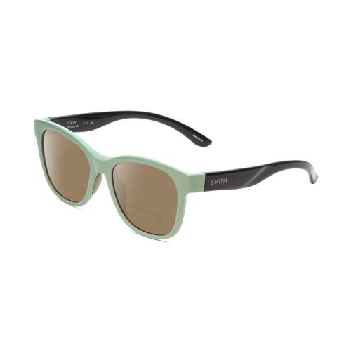 Smith Optic Caper Cateye Polarized Bifocal Sunglasses Saltwater Green Blue 53mm Brown