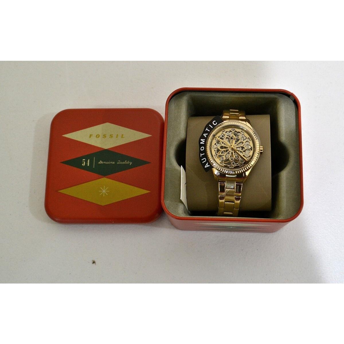 Women`s Fossil Rye Automatic Gold-tone Stainless Steel Watch BQ3755