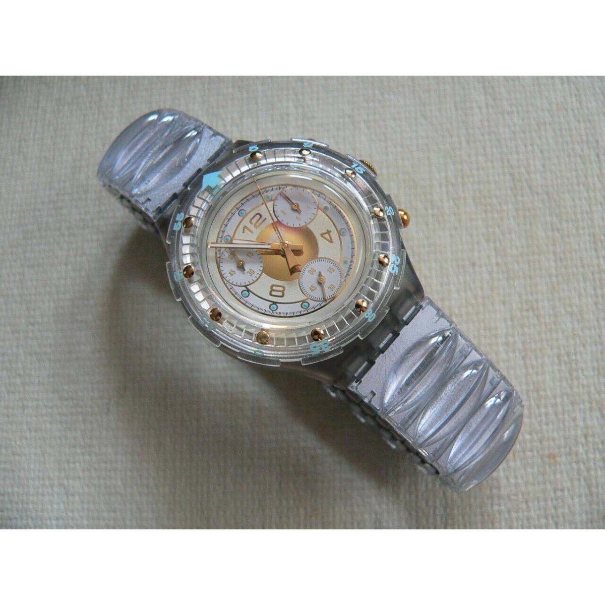 1995 Swatch Watch Mini Aquachrono Golden Rivet SEM100