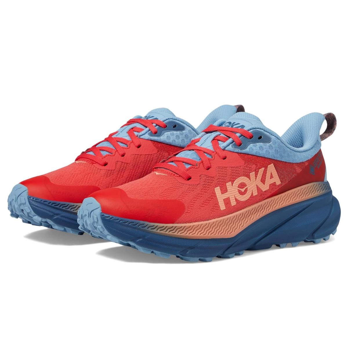 Woman`s Sneakers Athletic Shoes Hoka Challenger Atr 7 Gore-tex Cerise/Real Teal