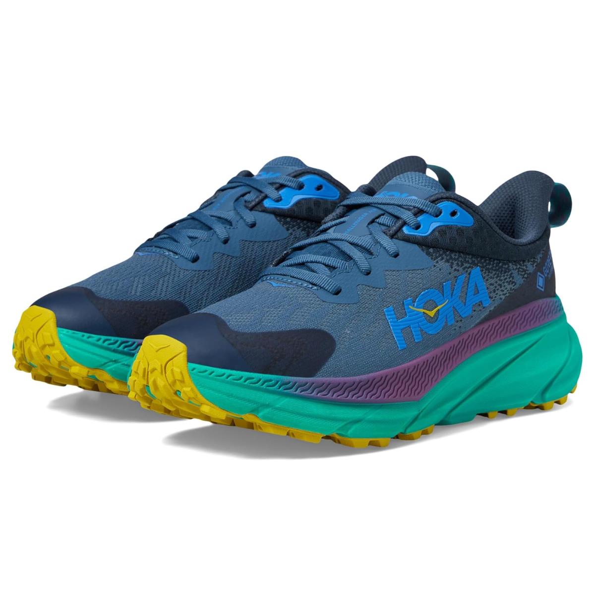 Woman`s Sneakers Athletic Shoes Hoka Challenger Atr 7 Gore-tex Real Teal/Tech Green