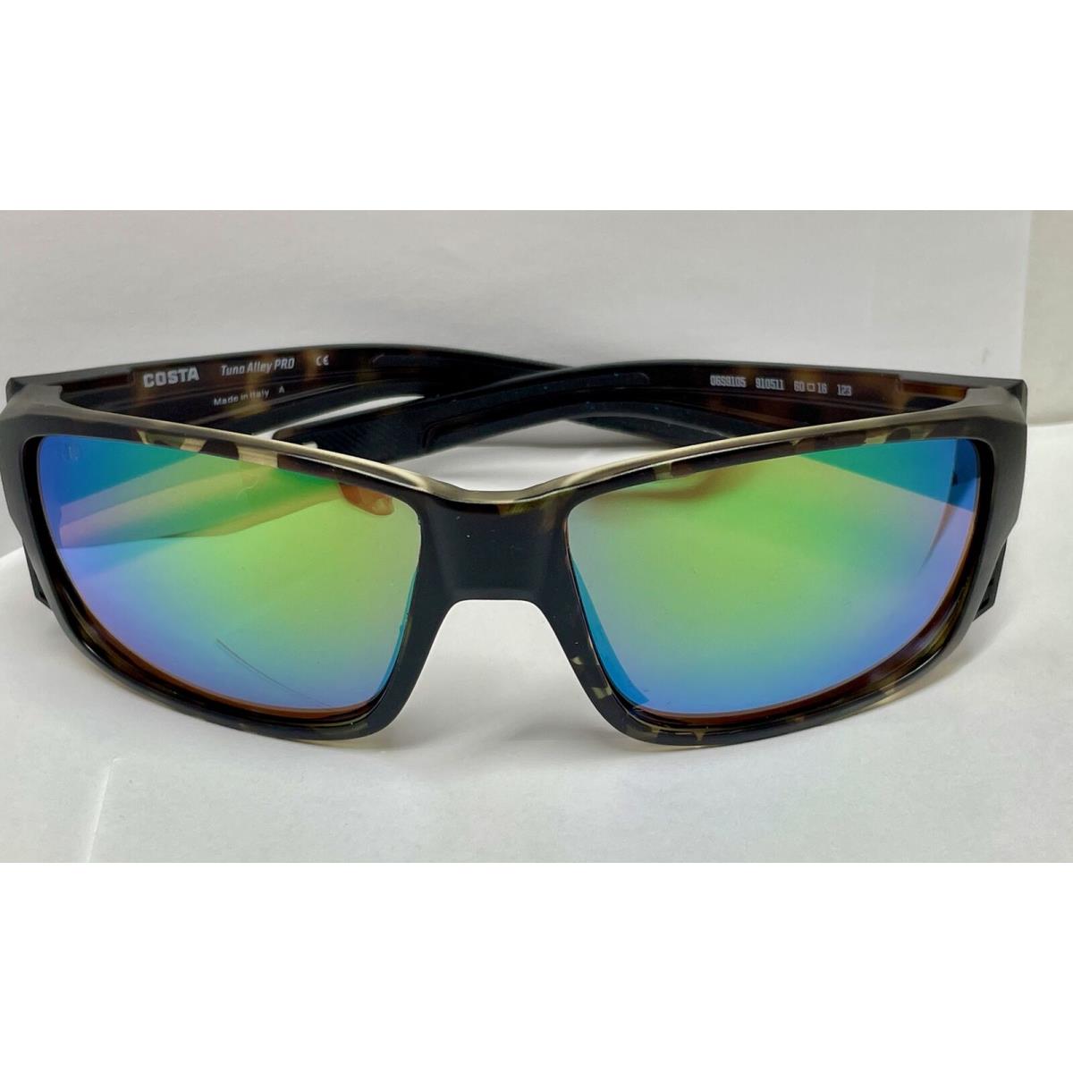 Costa Del Mar Tuna Alley Pro Sunglasses Wetlands Green Mirror Glass 580 Lens