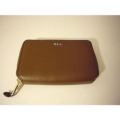 Ralph Lauren Nappa Leather Mid Brown Zip-around Wallet