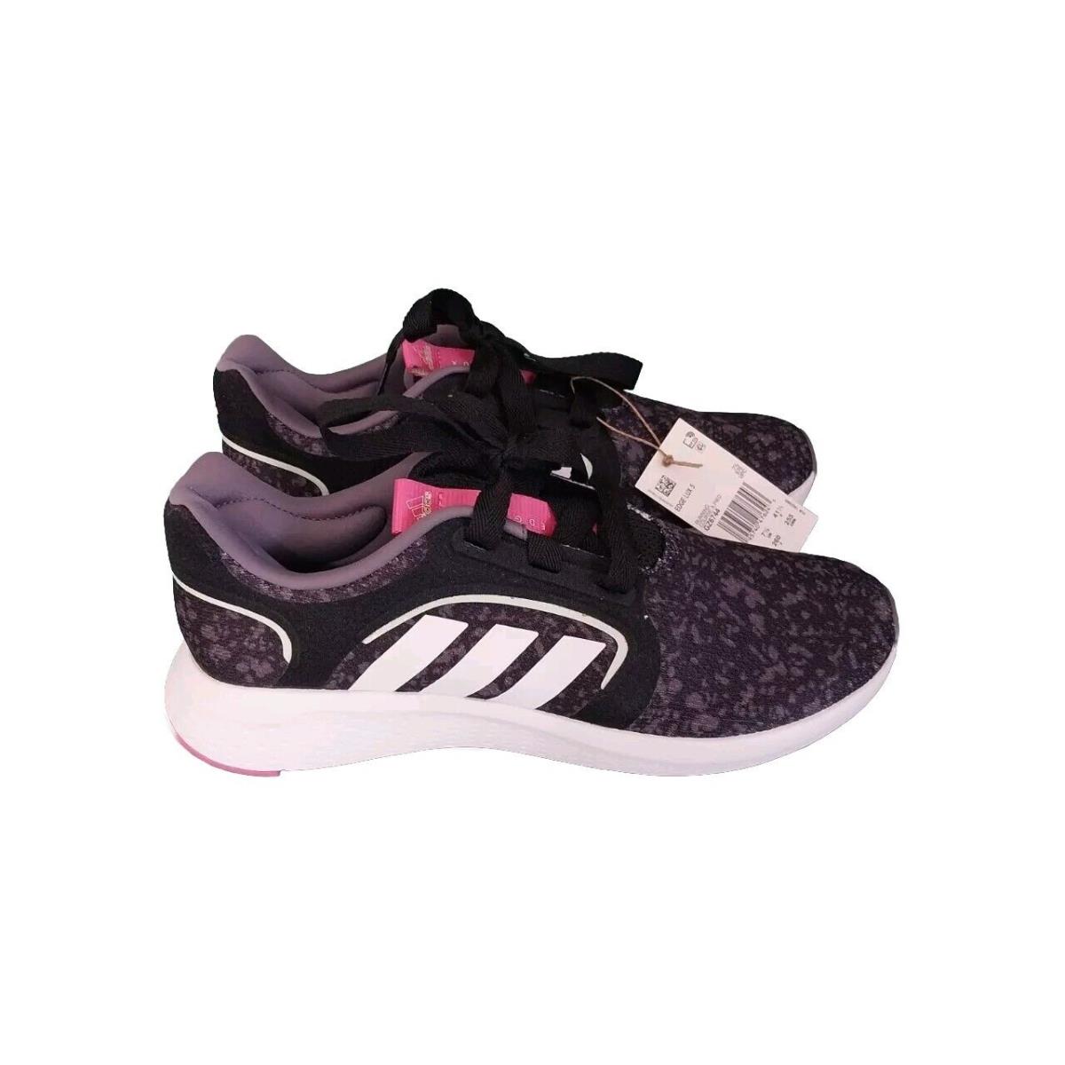 Adidas Women`s Edge Lux 5 US 9 M Running Shoes Textile Black Pink Gray GZ6744 - Black Pink Gray