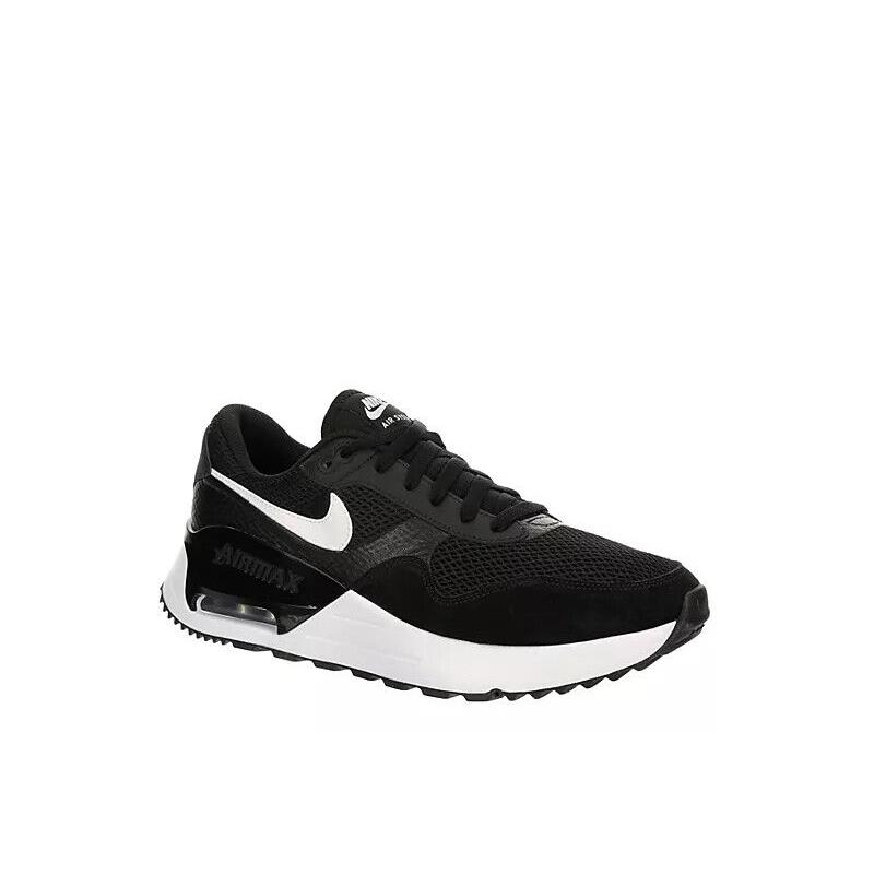 Nike Air Max Men`s Systm Mens Athletic Training Shoes Sneakers Black/White Logo