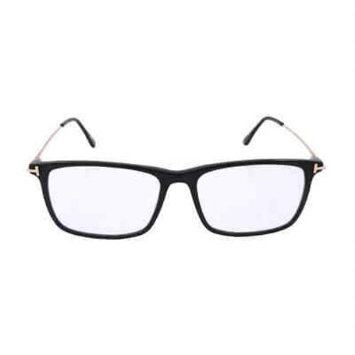 Tom Ford Blue Light Block Rectangular Men`s Eyeglasses FT5758-B 001 56