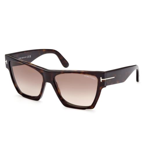 Tom Ford Dove FT0942 52K Sunglasses Dark Havana Frame Brown Gradient Lenses 59mm