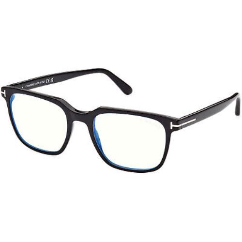 Tom Ford FT5818 B 001 Plastic Shiny Black 53 mm Men`s Eyeglasses