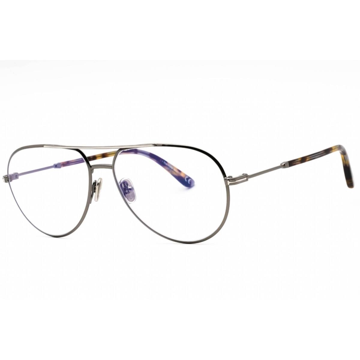 Tom Ford Men`s Eyeglasses Shiny Gunmetal Metal Frame FT5829-B 008