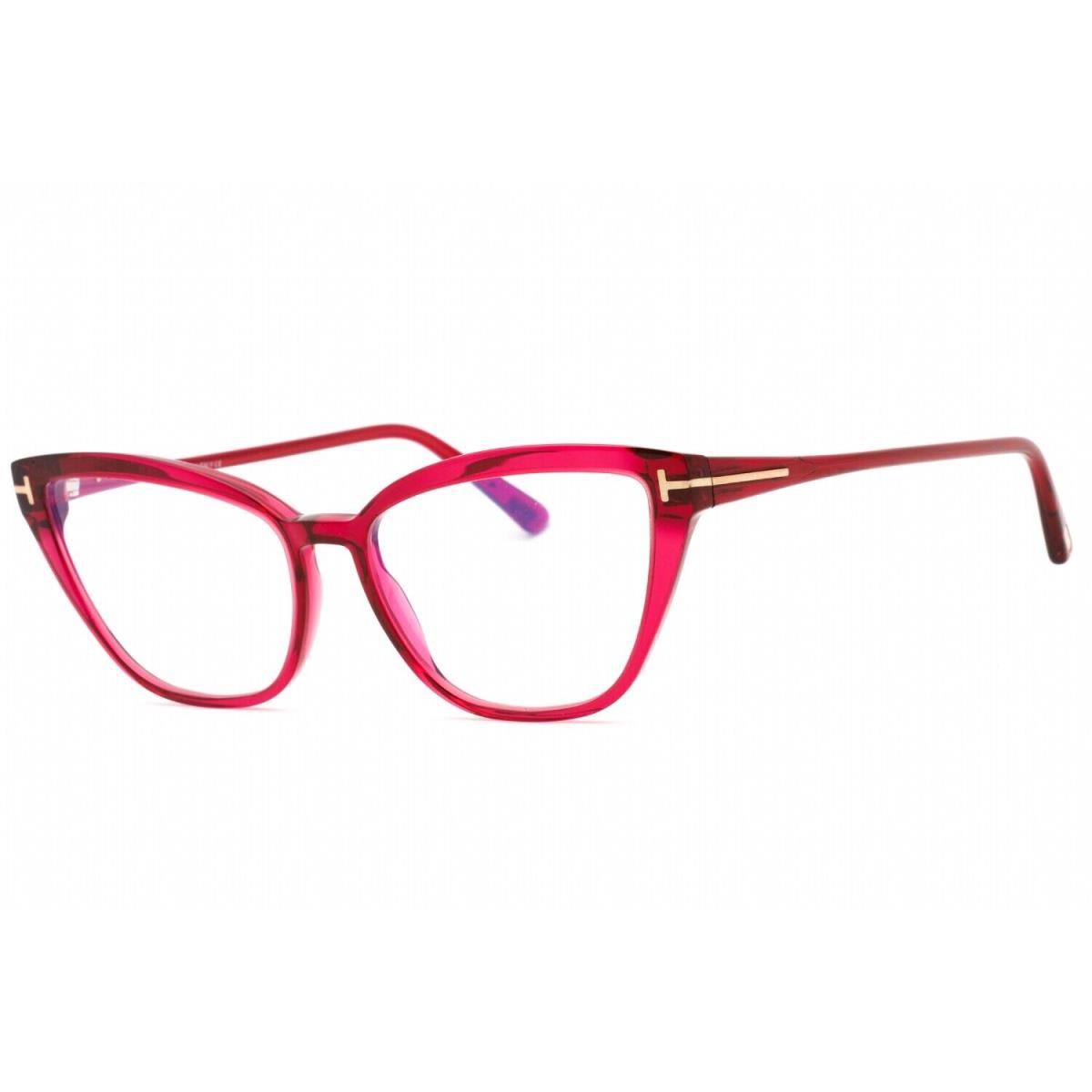 Tom Ford FT5825-B 075 Eyeglasses Shiny Fuxia Clear Frame 55mm