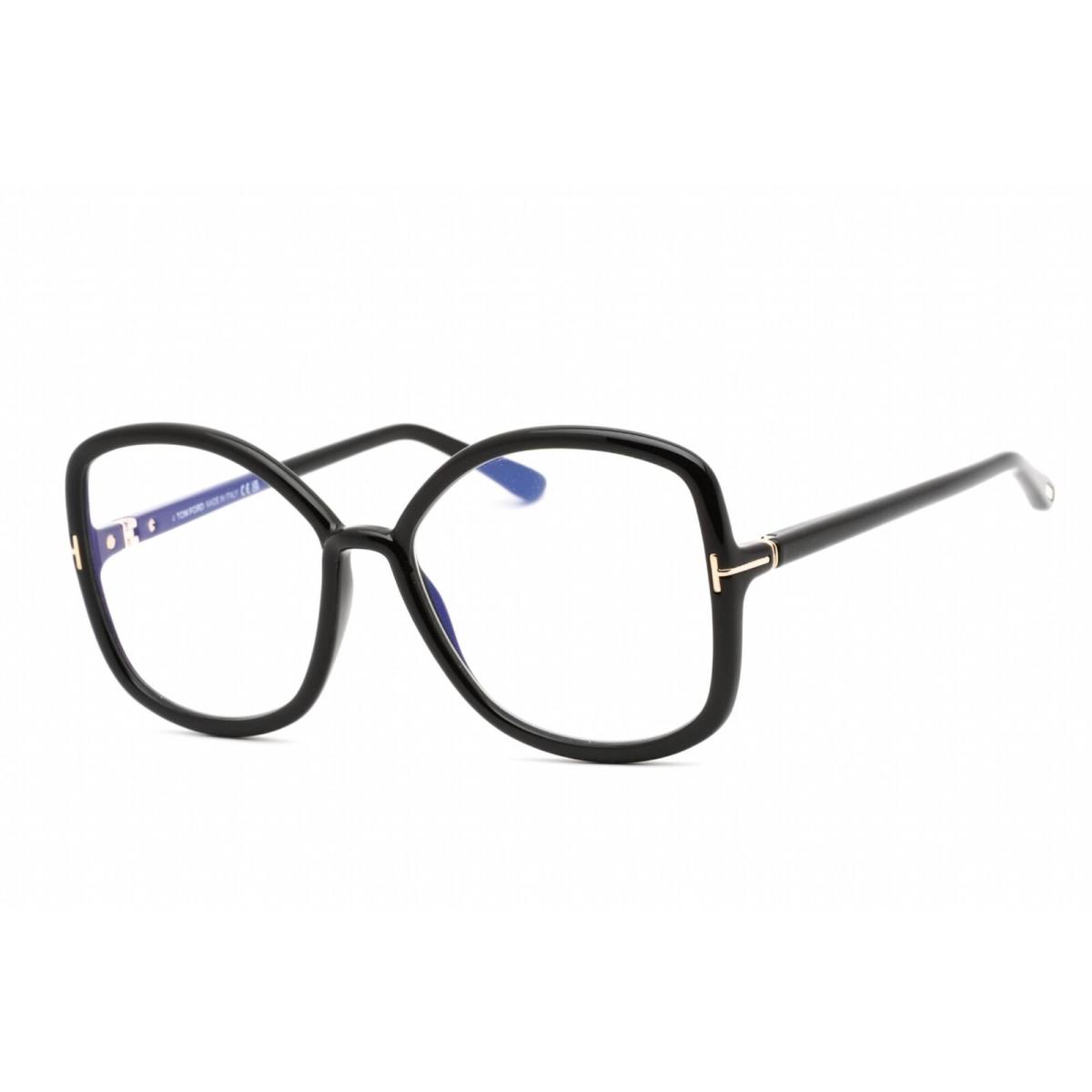 Tom Ford Women`s Eyeglasses Full Rim Oversized Shiny Black Frame FT5845-B 001