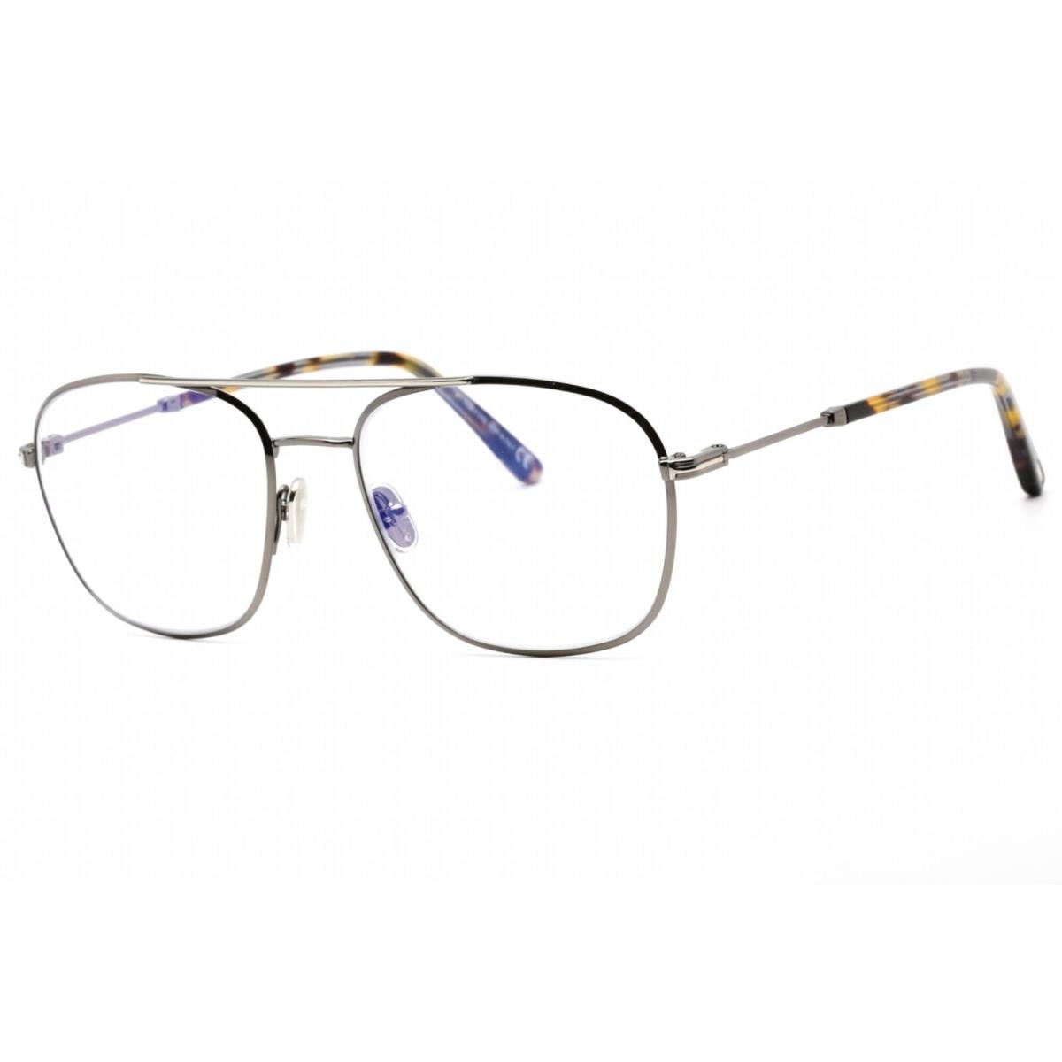 Tom Ford Unisex Eyeglasses Full Rim Shiny Dark Gunmetal Metal Frame FT5830-B 008