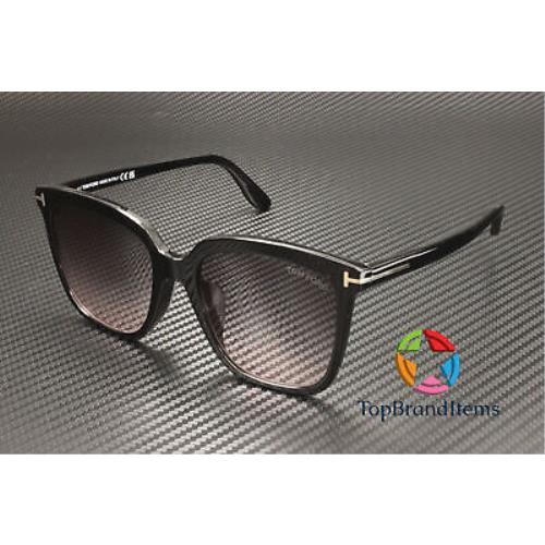 Tom Ford FT0958 D 01B Plastic Shiny Black Grad Smoke 55 mm Women`s Sunglasses