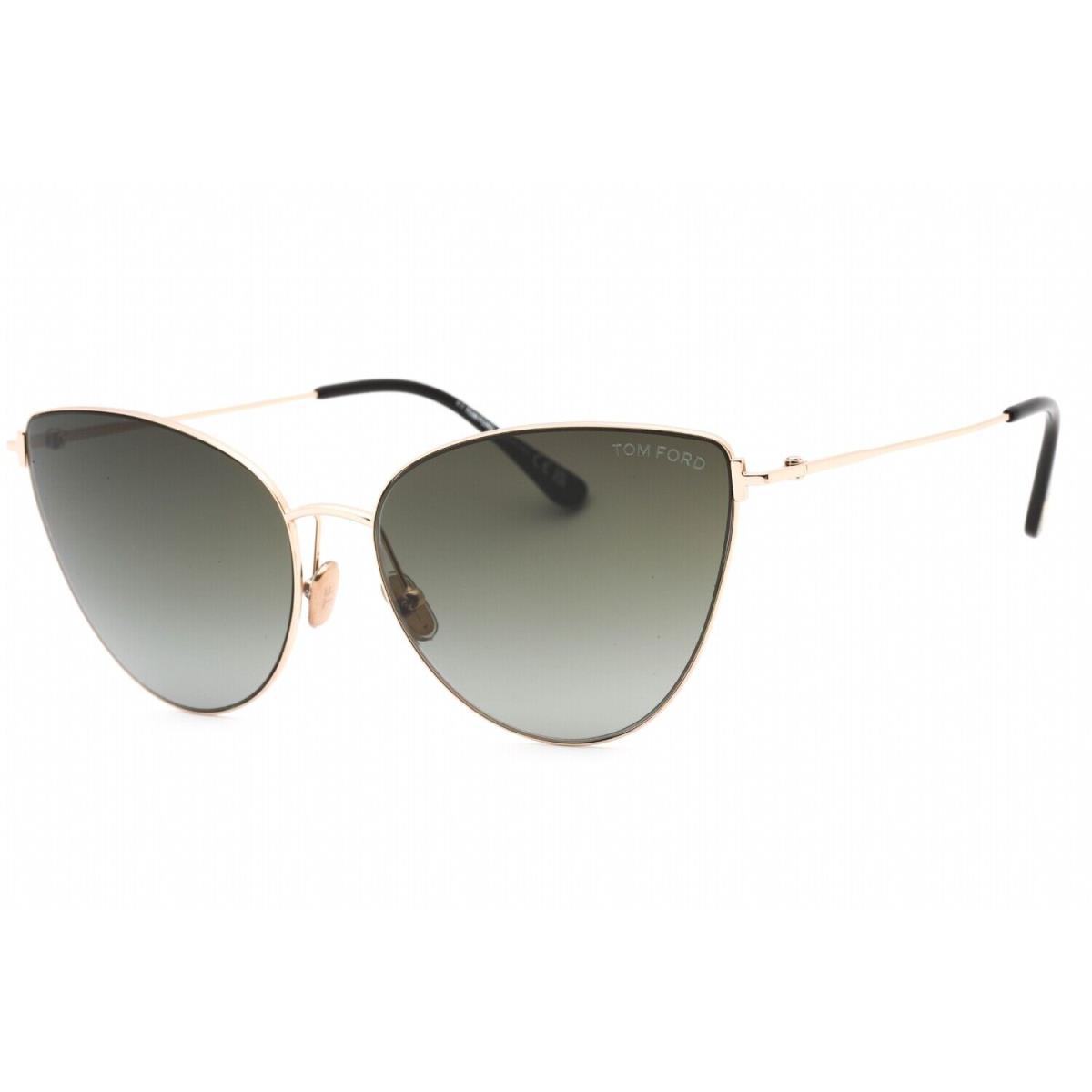 Tom Ford FT1005 28B Sunglasses Rose Gold Frame Gradient Smoke Lenses 62mm