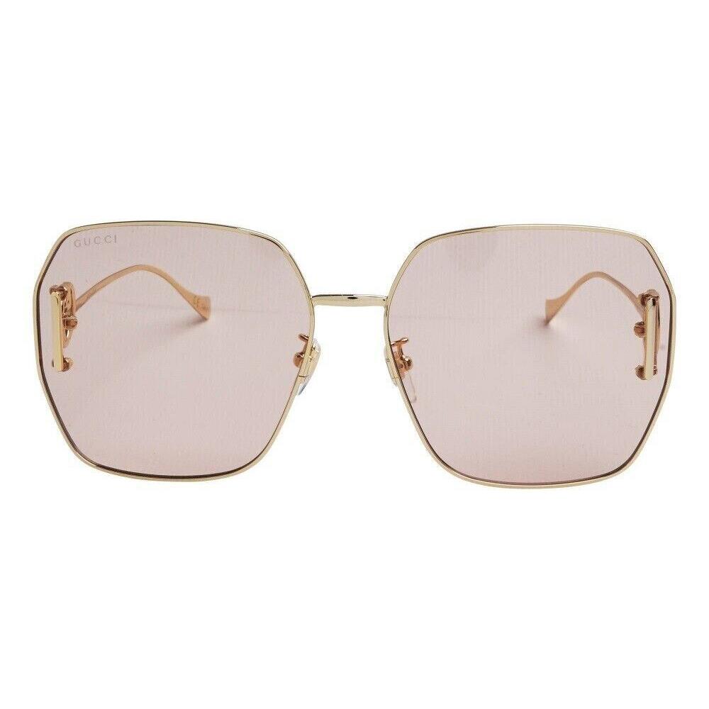 Gucci GG1207SA-001 Women`s Gold Frame / Brown Lens Sunglasses