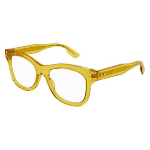 Gucci GG1086O Eyeglasses Women Yellow Square 53mm