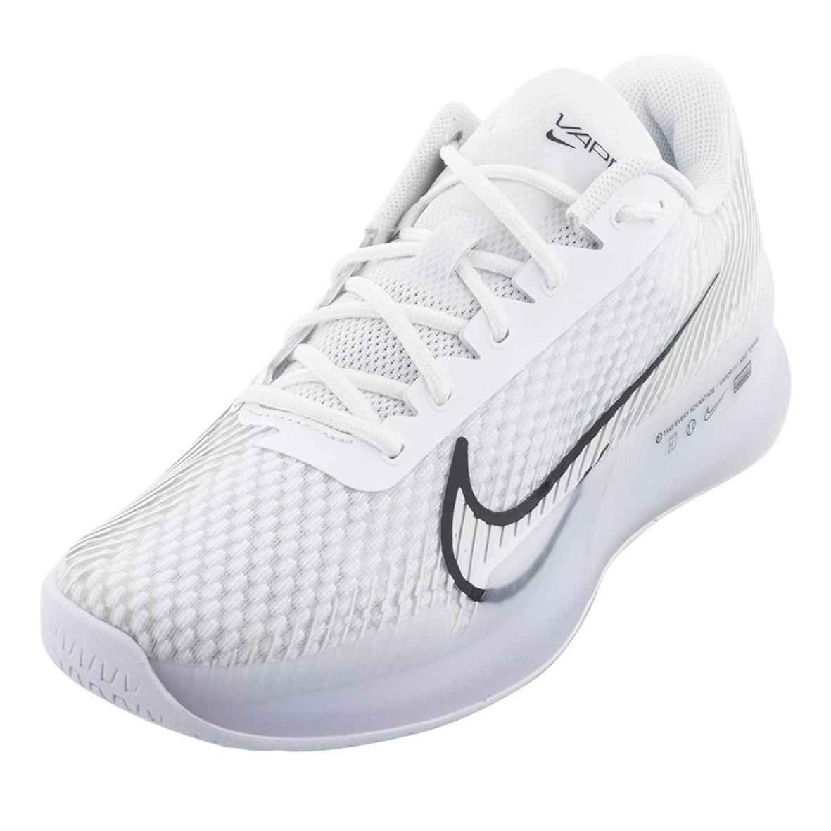 Men s Nike DR6966 101 Zoom Vapor 11 HC Tennis Shoes Sneakers Size: 9.5