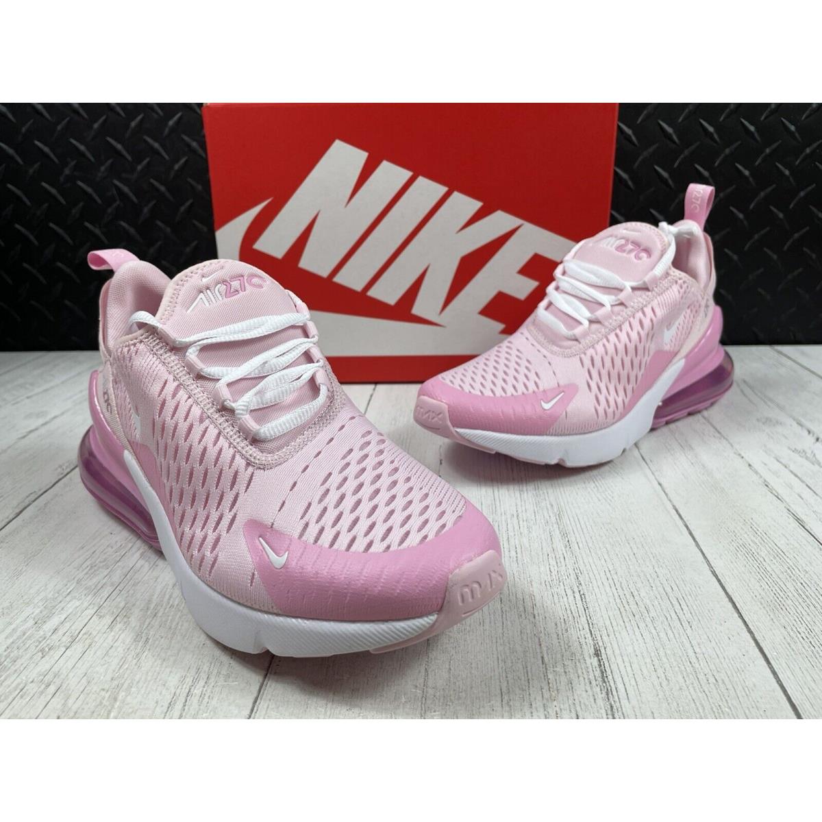 Size 7Y-Nike Air Max 270 GS Pink Foam White Shoes Wmns 8.5 Cv9645-600 - Pink