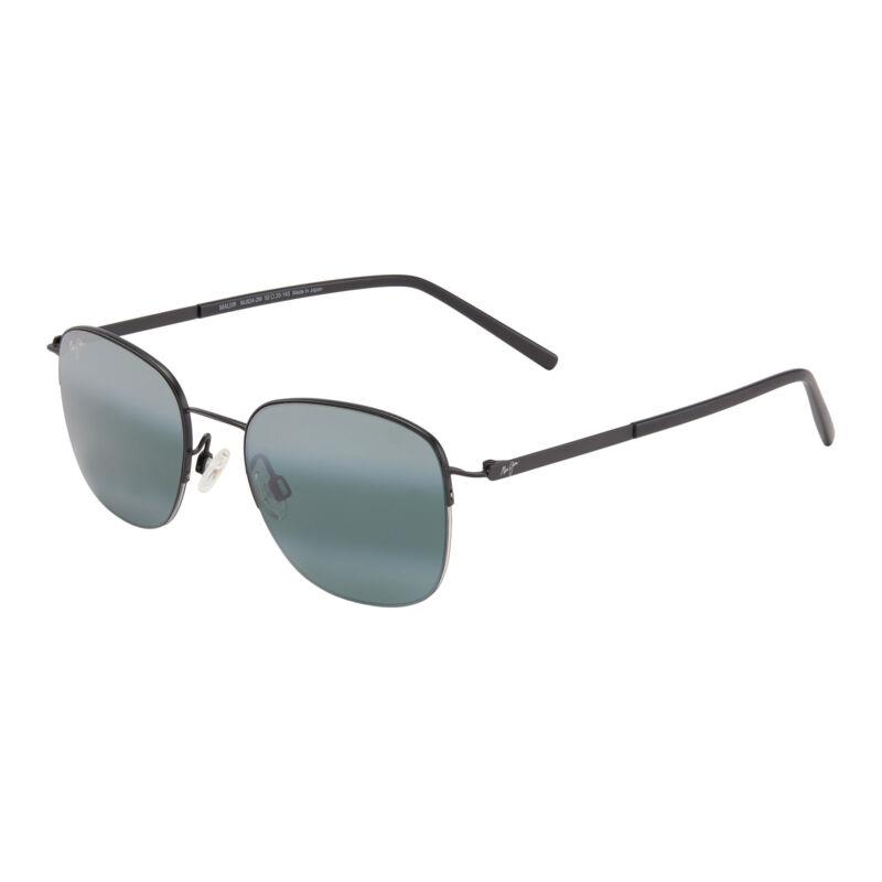 Maui Jim Crater Rim 824-2M Black Matte Neutral Grey Polarized Sunglasses