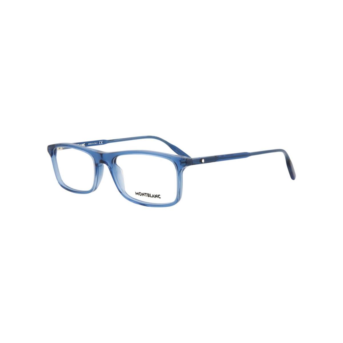 Montblanc Mens Square Blue Blue Transparent Optical Frames MB0086O 004 54