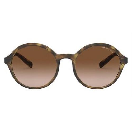 Armani Exchange AX4101S Sunglasses Women Round Havana 55mm