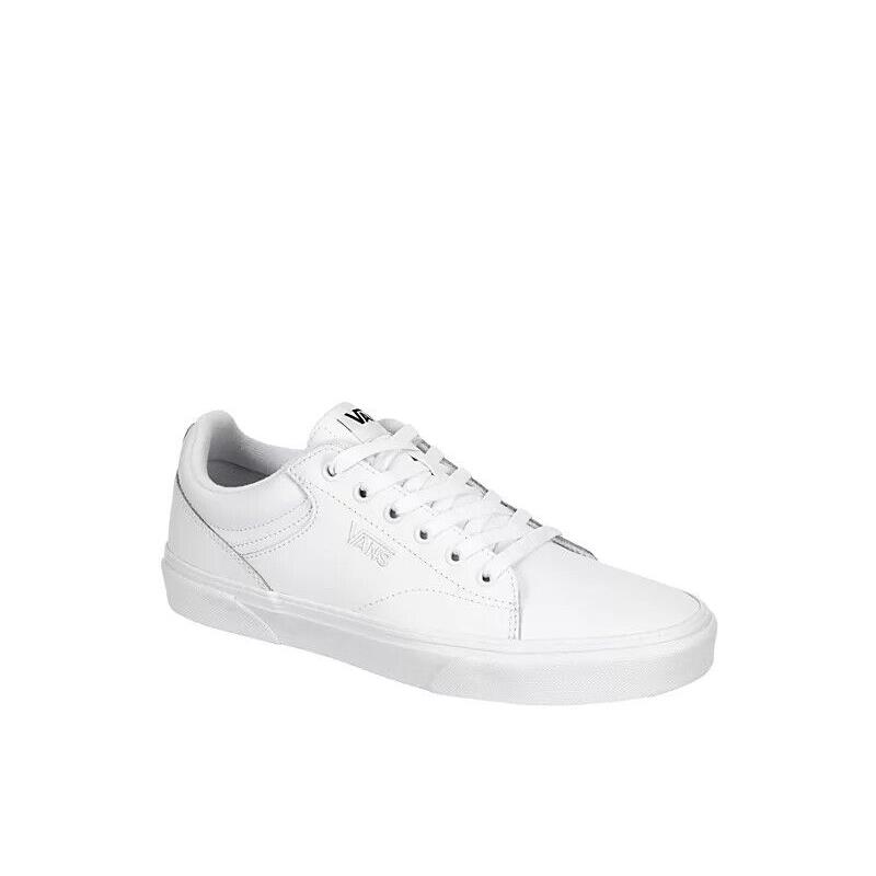 Vans Seldan Low Top Mens Suede Leather Skate Sneakers Shoes All White