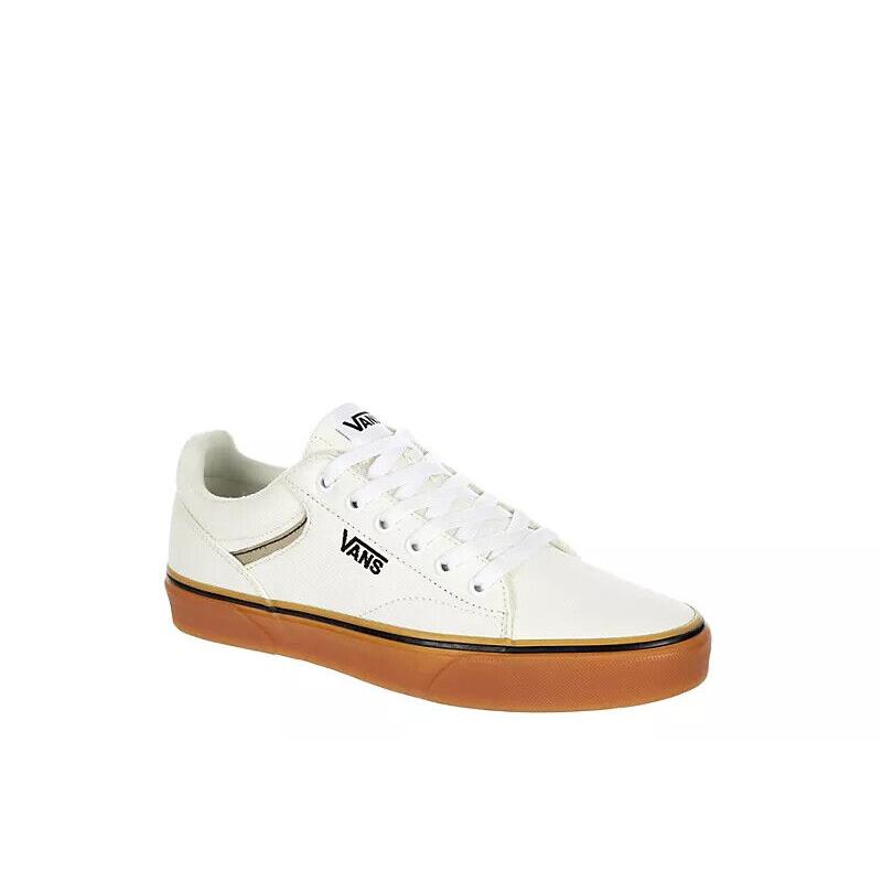 Vans Seldan Low Top Mens Suede Leather Skate Sneakers Shoes White