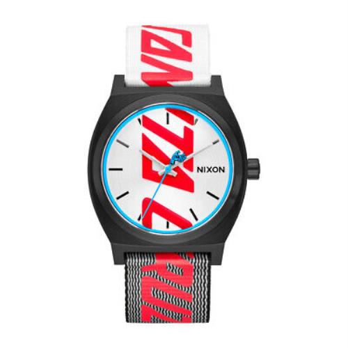 Nixon x Santa Cruz Time Teller Watch Black/silver Polyester Analog Watch