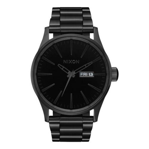 Nixon - Sentry Stainless Steel Watch All Black/black 42mm/23-20mm - All Black-Black , Black Dial