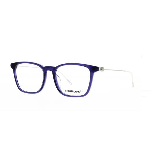 Montblanc Mont Blanc MB0005OA 004 Blue Men`s Eyeglasses Frame 53-18