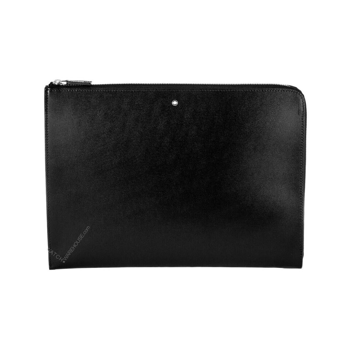 Montblanc Meisterstuck Portfolio Zip Black Leather Business Bag 114519