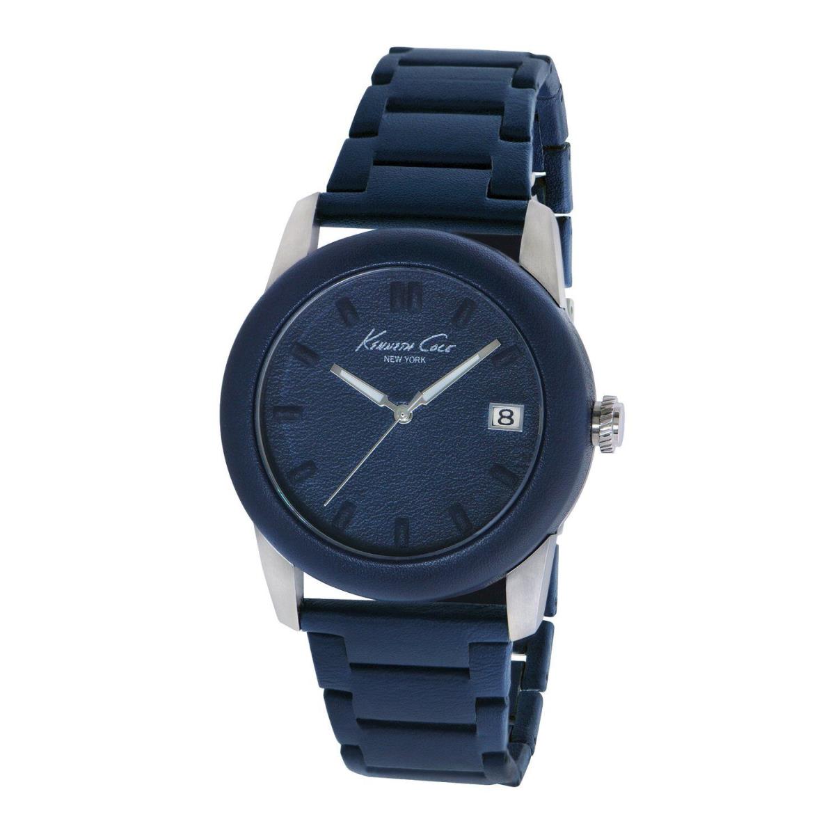 Kenneth Cole York Women`s KC4880 Classic Round Silver Case Blue Dial Watch