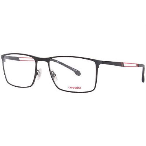 Carrera 8831 003 Titanium Eyeglasses Men`s Black Full Rim Rectangle Shape 55mm
