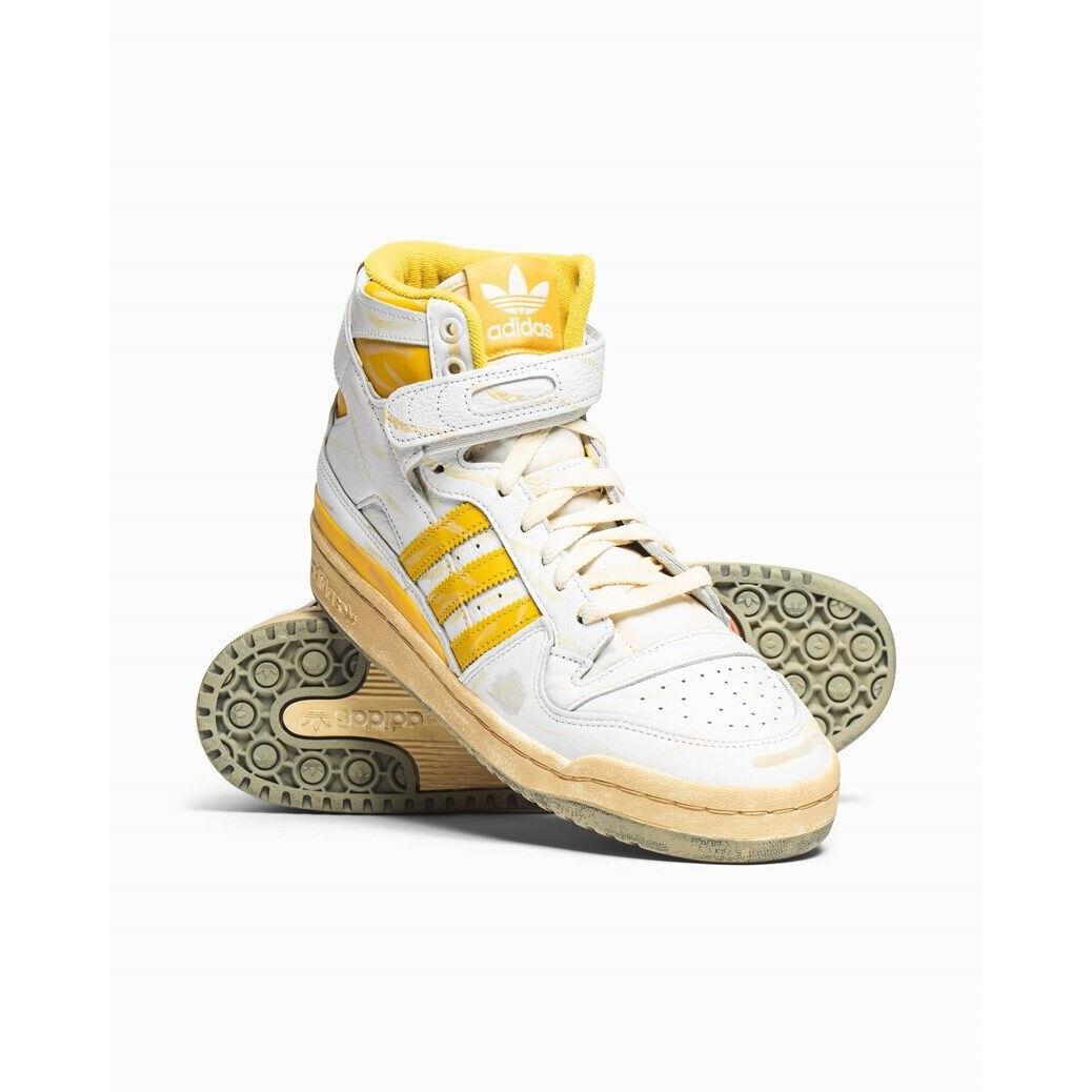 Adidas Forum 84 High Worn Yellow 2022 Athletic Shoe Sneaker GZ6468