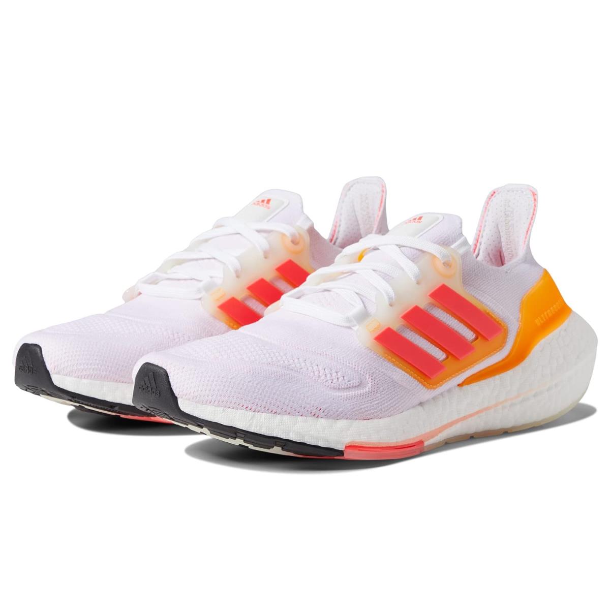 Woman`s Sneakers Athletic Shoes Adidas Running Ultraboost 22 Grey One/Flash Orange/Turbo