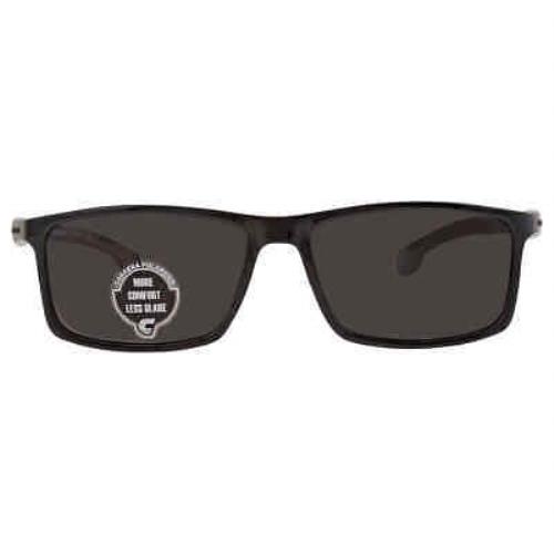 Carrera Grey Polarized Rectangular Men`s Sunglasses Carrera 4016/S 0807/M9 55