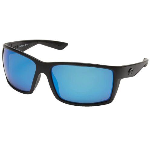 Costa Del Mar Men`s Sunglasses Reefton Blue Mirror Glass Lens 06S9007 900717 - Frame: Blackout, Lens: Blue Mirror