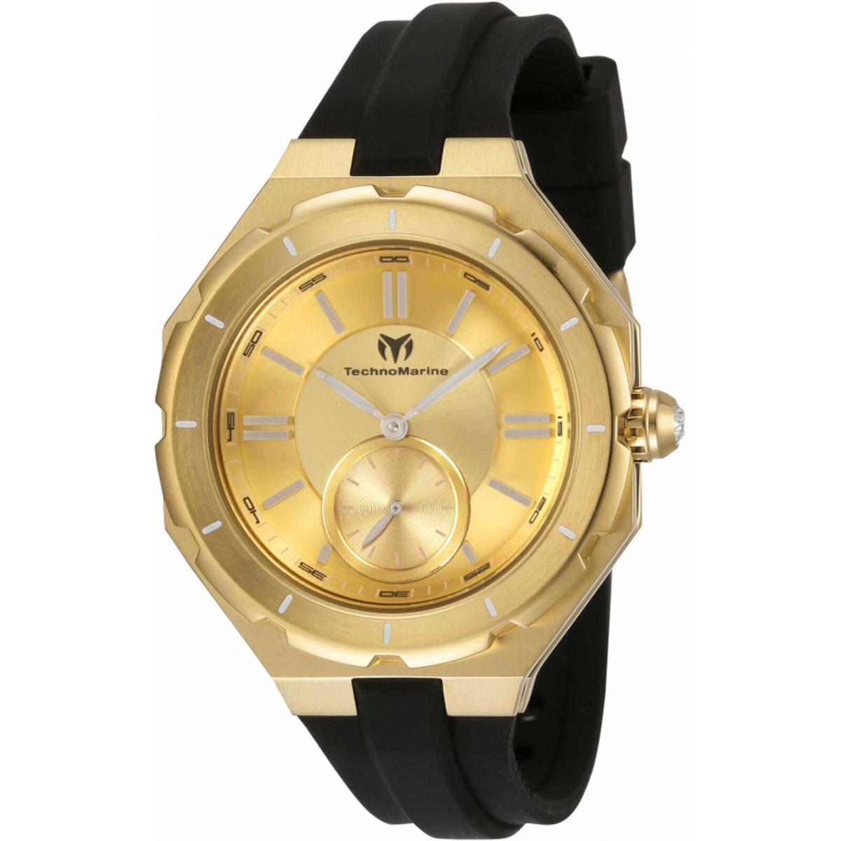 Technomarine Women`s Watch Cruise Sea Lady Quartz Gold Tone Dial Strap TM-120038