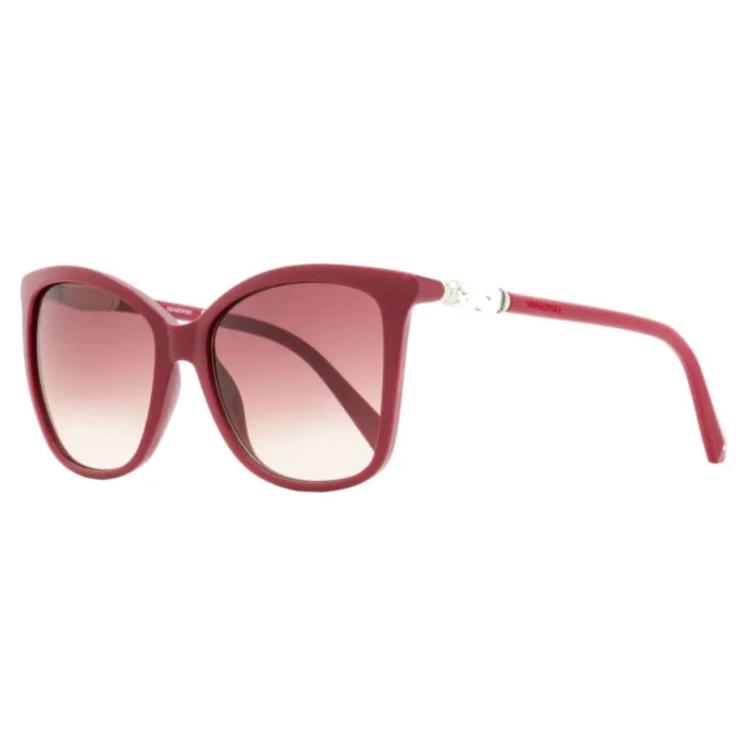 Swarovski Fashion Cat Eye Shiny Bordeaux Sunglasses SK0227-5569T