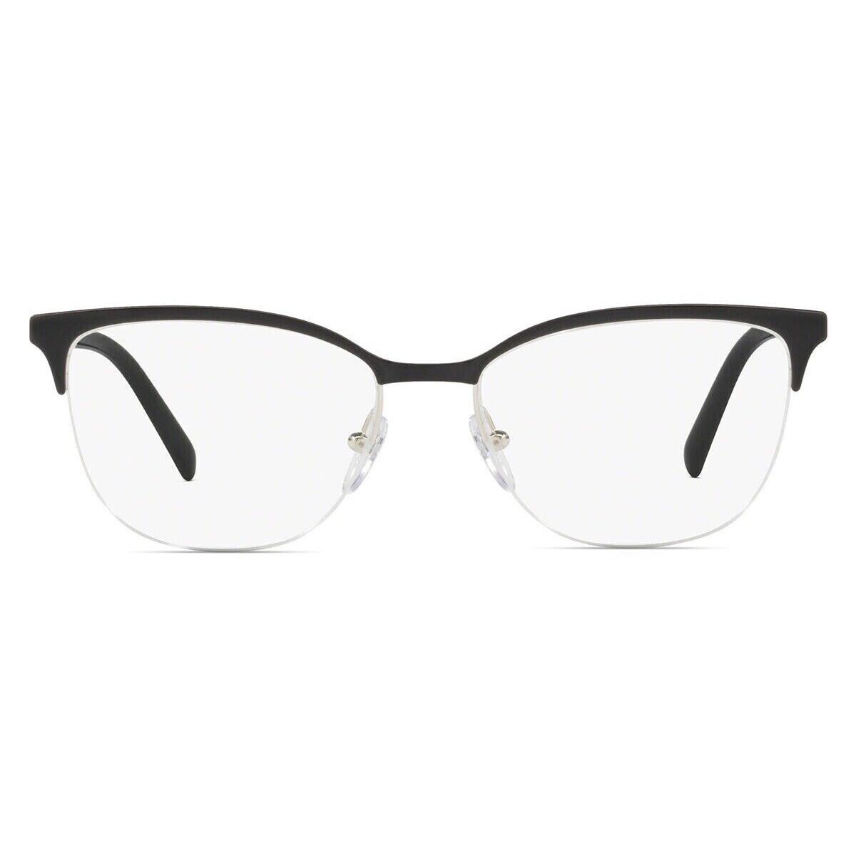 Prada PR 53VV 1AB101 Eyeglasses Optical Men Half Rim Top Black / Silver 55mm