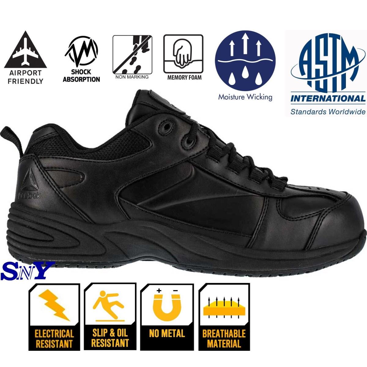 Reebok Women`s Soft Toe Service Work Slip Resistant Shoes Lightweight Boots