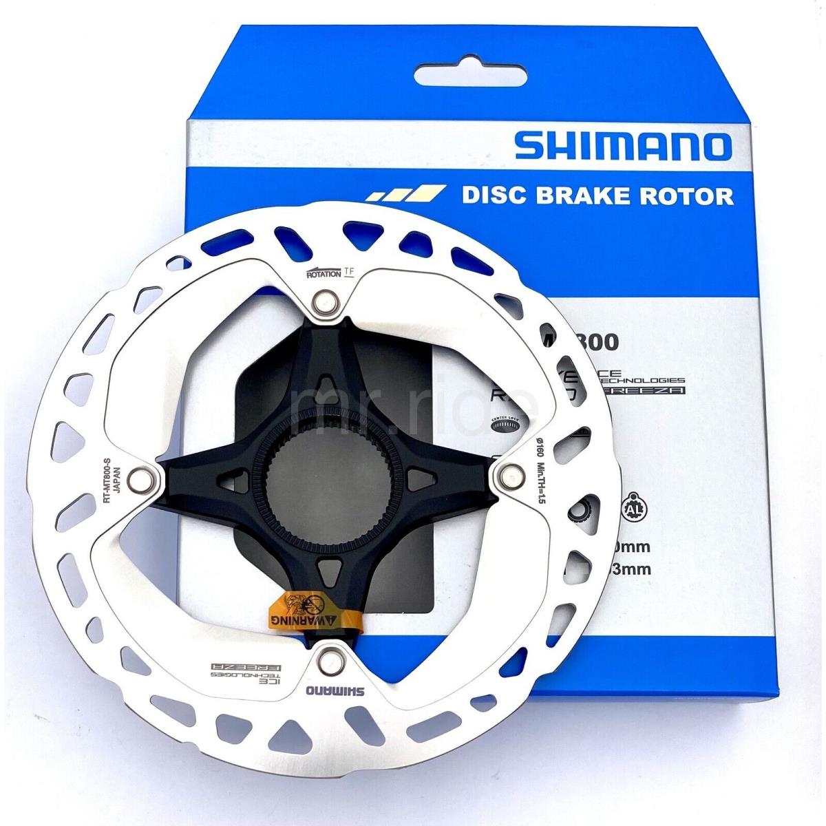 Shimano XT Bike Disc Brake Rotor RT-MT800 140/160/180/203mm Center Lock Ice Tech