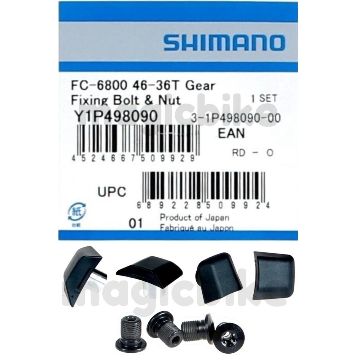 Shimano Ultegra FC-6800 Chainring Fixing Bolt Nut Set 46/36T M8 x 10.1mm