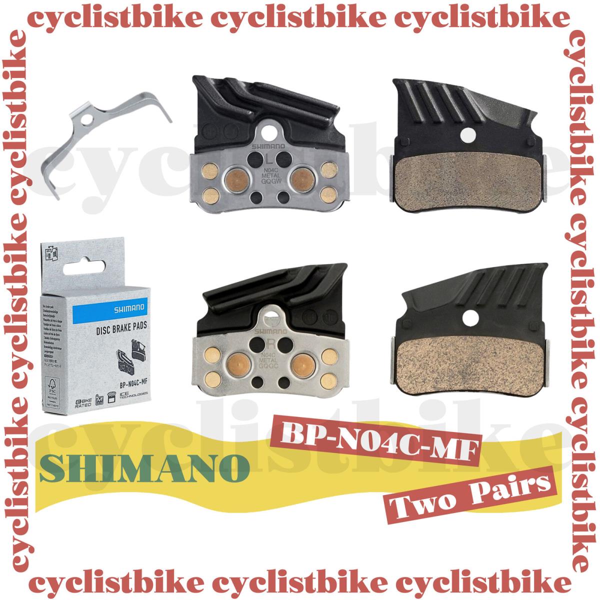 Shimano BP-N04C-MF Metal Disc Brake Pads with Fin Ice-tech 2 Pairs