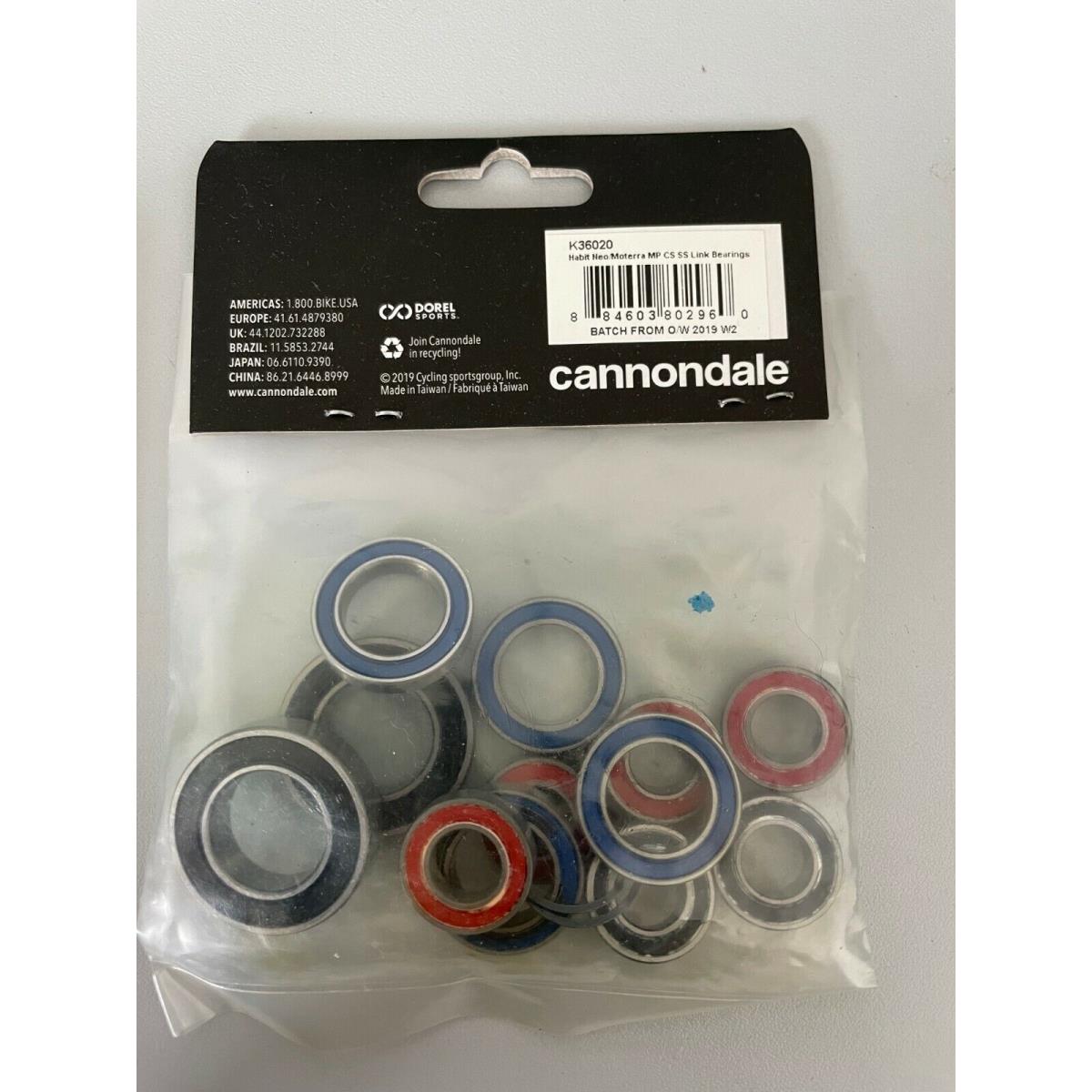 Cannondale Habit Neo/moterra MP CS SS Link Bearings- K36020