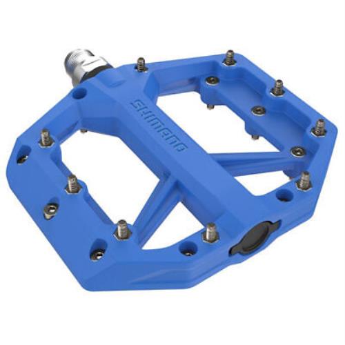 Shimano Deore PD-GR400 Flat Pedals Blue - Blue