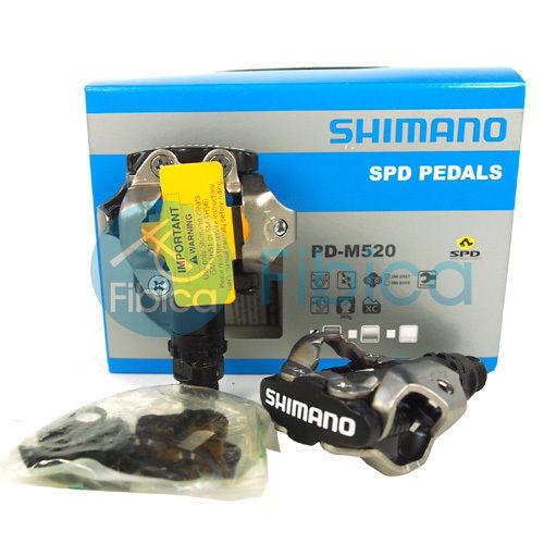 Shimano PD-M520-L Spd Mountain Mtb Bike Clipless Pedals with Cleats SM-PD22