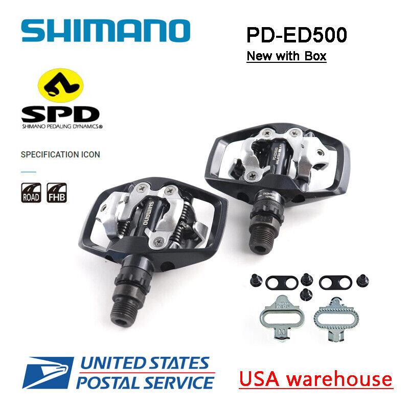 Shimano PD-ED500 Spd Road Bike Touring Cycling Pedals Clipless SM-SH56 Cleat