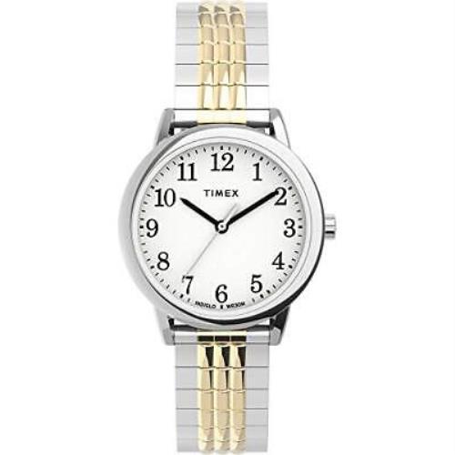 Timex Women`s TW2U08500 Easy Reader 30mm Two-tone/white Perfect Fit