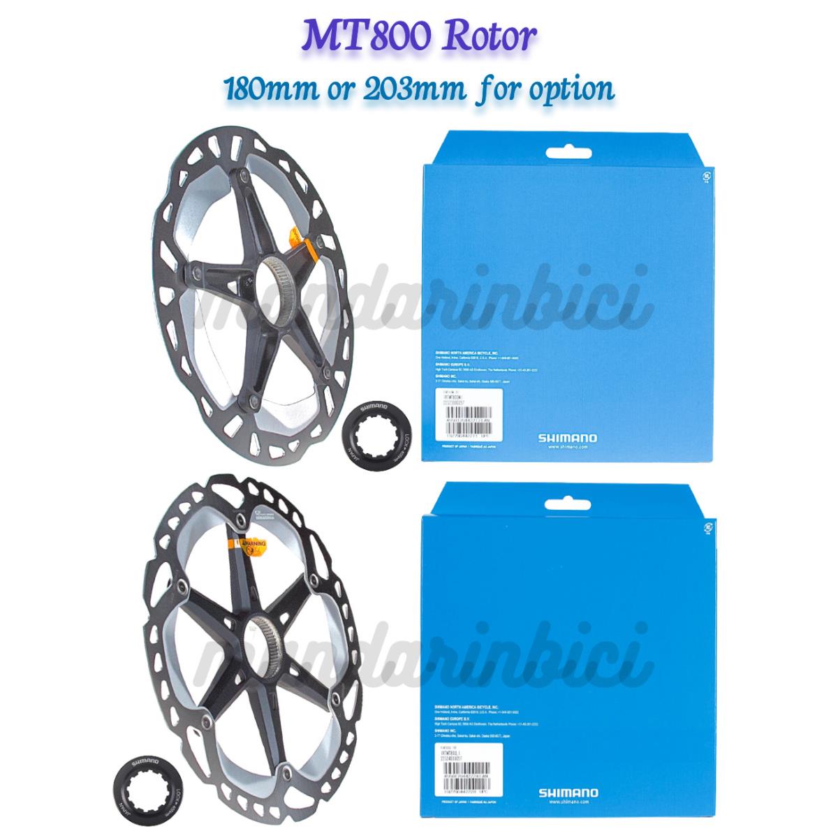 180mm or 203mm Shimano XT RT-MT800 Disc Brake Rotor Center with Lock Ring 1pc